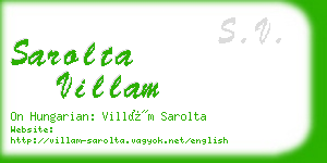 sarolta villam business card